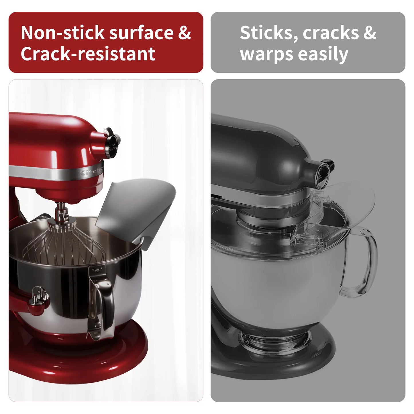 1pc Stainless Steel Tipping Guard for Stand Mixers-Stainless Steel Mixer Bowl Compatible With KITCHENAID TILT-HEAD STAND MIXERS