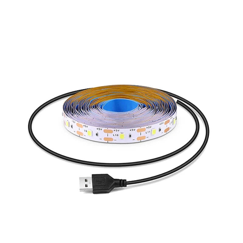 Warm White Led Strip Lights Usb White Led Tape Light 5V Flexible Led Lighting Strips Adhesive 2835 Led Lights Strip For Room