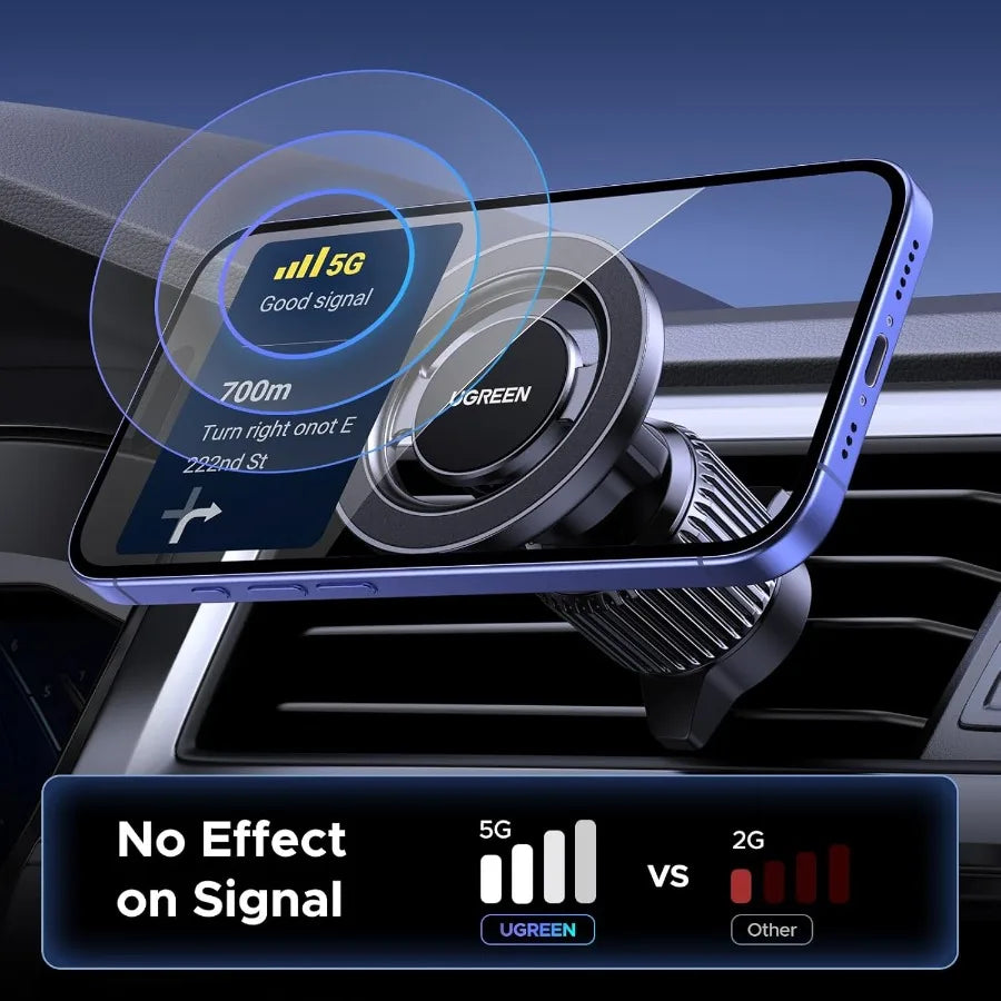 UGREEN Car Phone Mount for Magsafe Air Vent Car Mount Magnetic Phone Holder Compatible with iPhone 17 16 15 14 13 12 Pro Max St