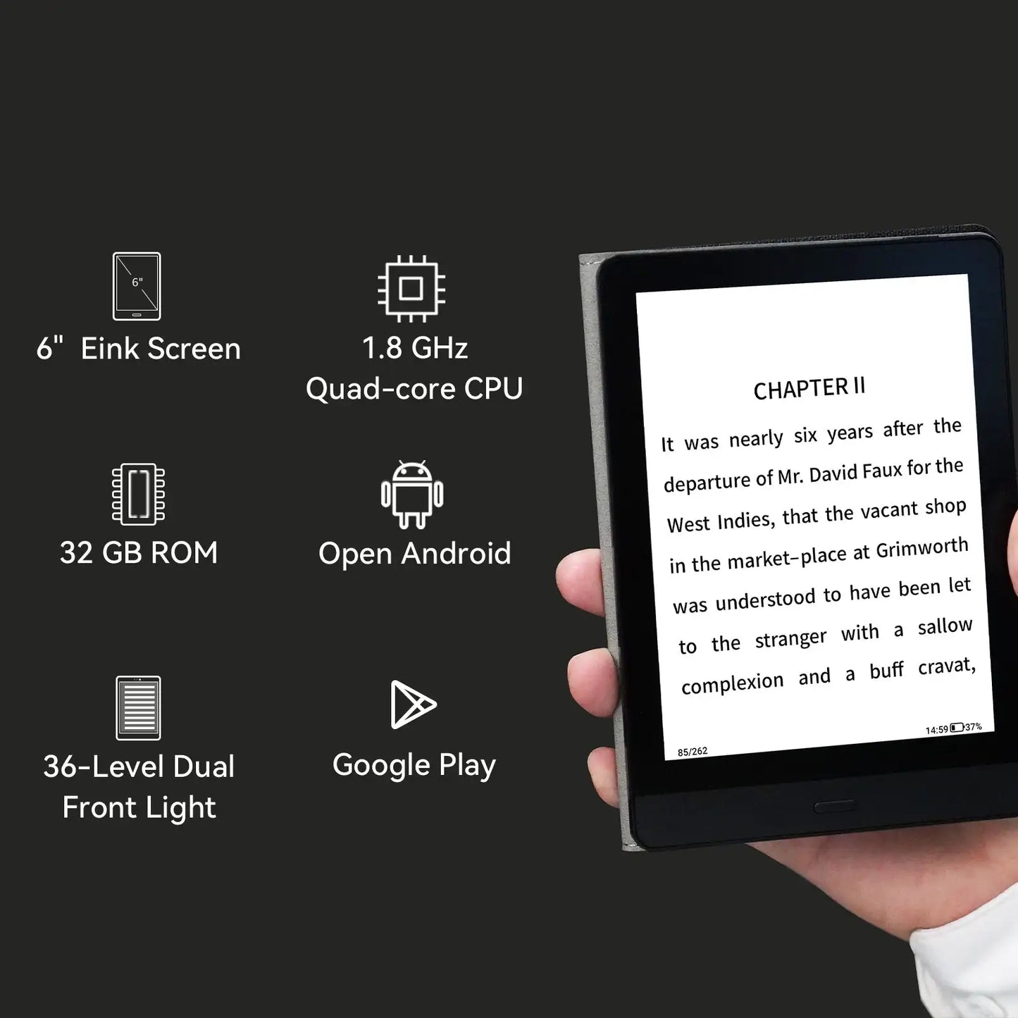 Bigme Read ebook reader, 6'' e-ink screen electronic book, Android system, support google play, Eink screen ebook ereader