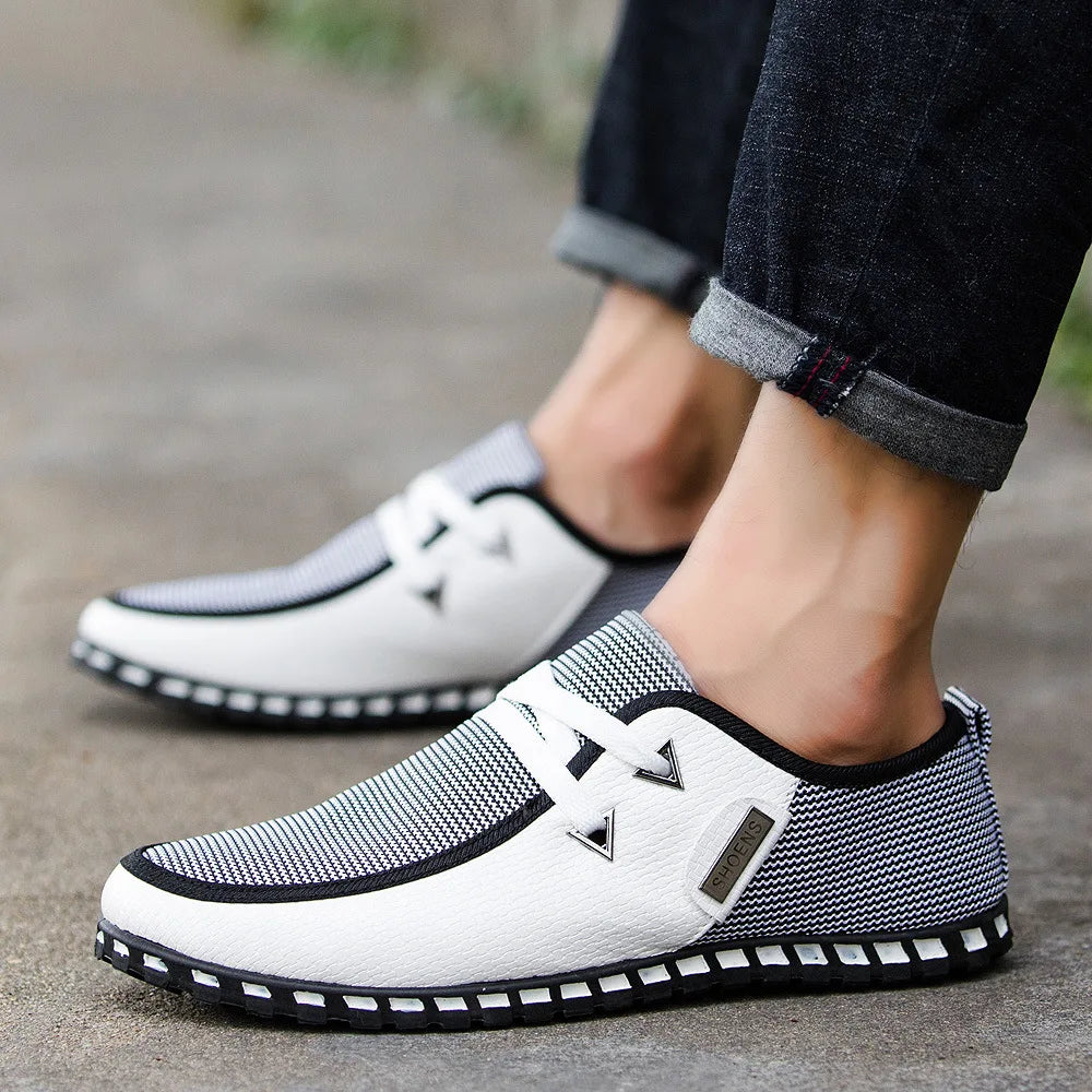 2023 Men Casual Leather Shoes Fashion Comfortable Business Male Shoe Summer Spring Light Plus Size Footwear New Man Sneakers