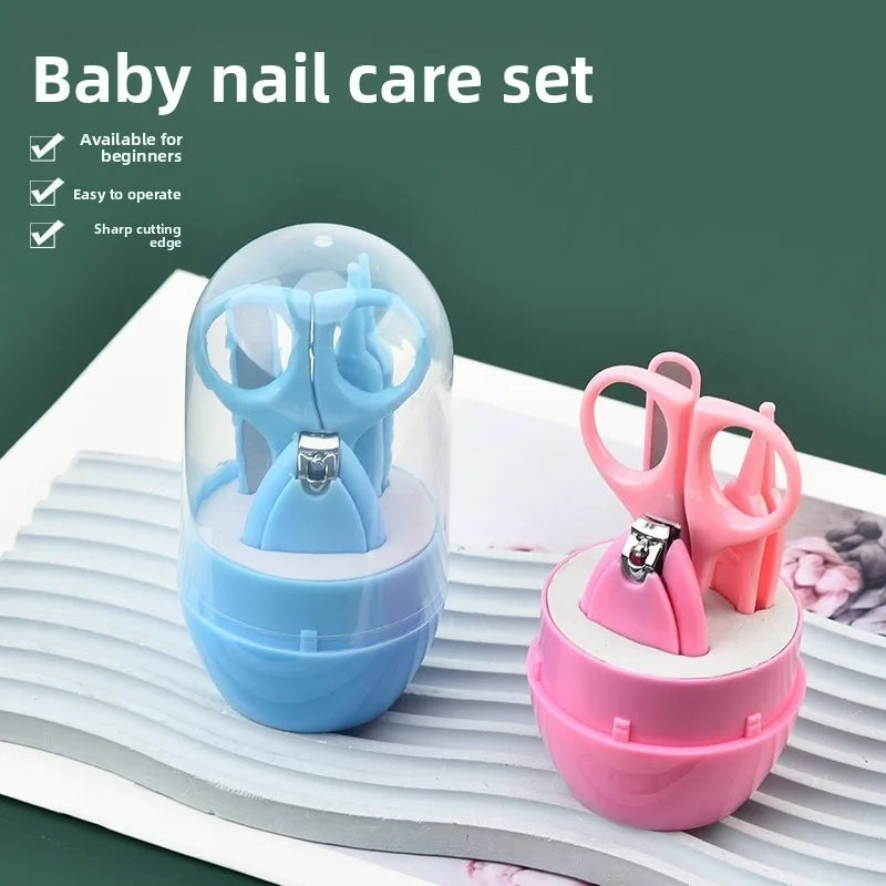 4/8pcs Newborn Baby Nail Scissor Baby Nail Care Tool Kid Safe Portable Nail Clipper Trimmer Tweezer with Box