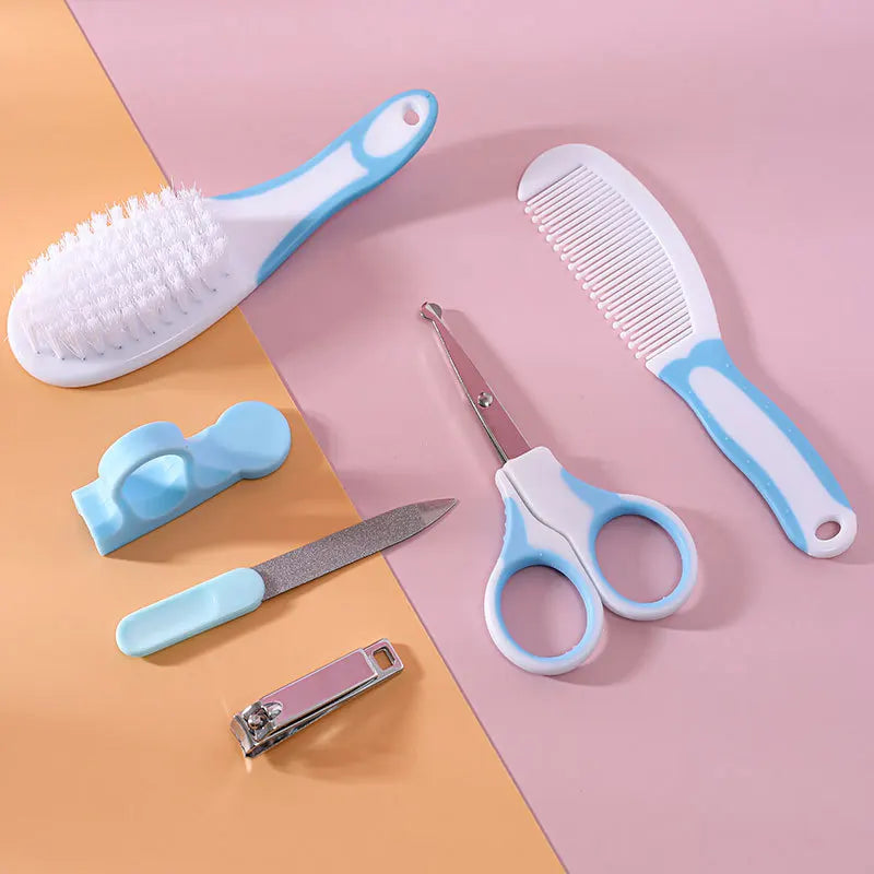Baby Care and Cleaning 6-piece Nail Clipper Combination Set baby Safety Comb Brush Gift Box Wholesale New Born Baby Essentials