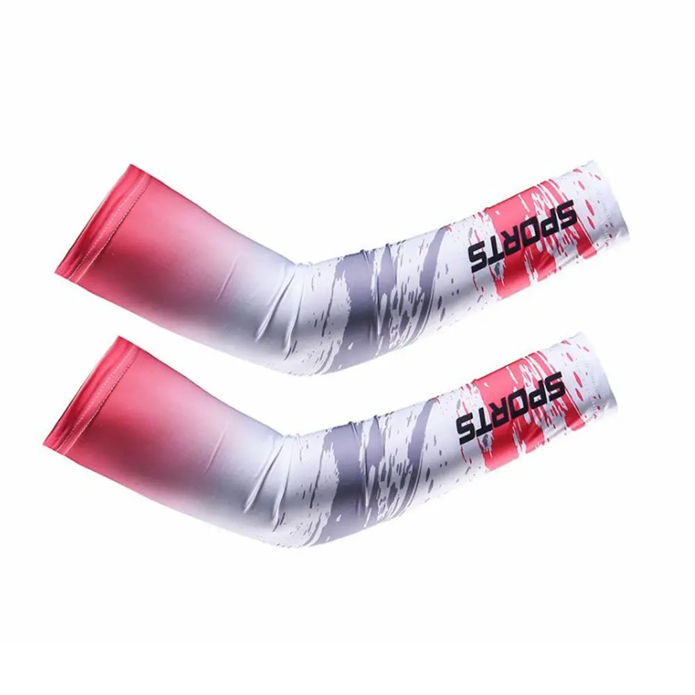 2Pcs Arm Sleeves Warmers Sports Sleeve Sun UV Protection Hand Cover Cooling Warmer Running Fishing Cycling