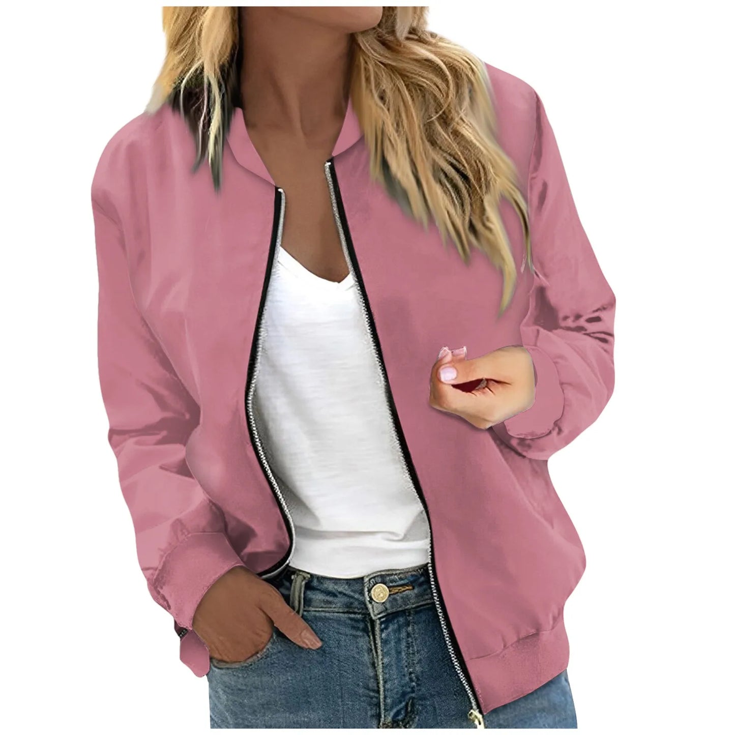 Women'S Outerwear Print Long Sleeve Casual Zipper Tops Cardigan Shirt Slim Coat For Women Women'S High-Quality Outerwear