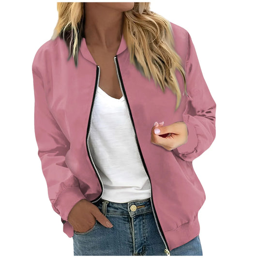 Women'S Outerwear Print Long Sleeve Casual Zipper Tops Cardigan Shirt Slim Coat For Women Women'S High-Quality Outerwear