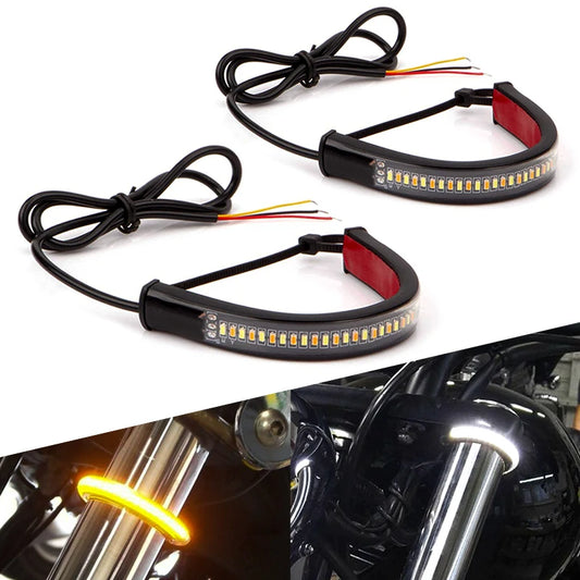 2Pcs Universal LED Motorcycle Turn Signal Light Motorbike Lamp Indicators Light Super Bright  Amber White Motorcycle Accessories
