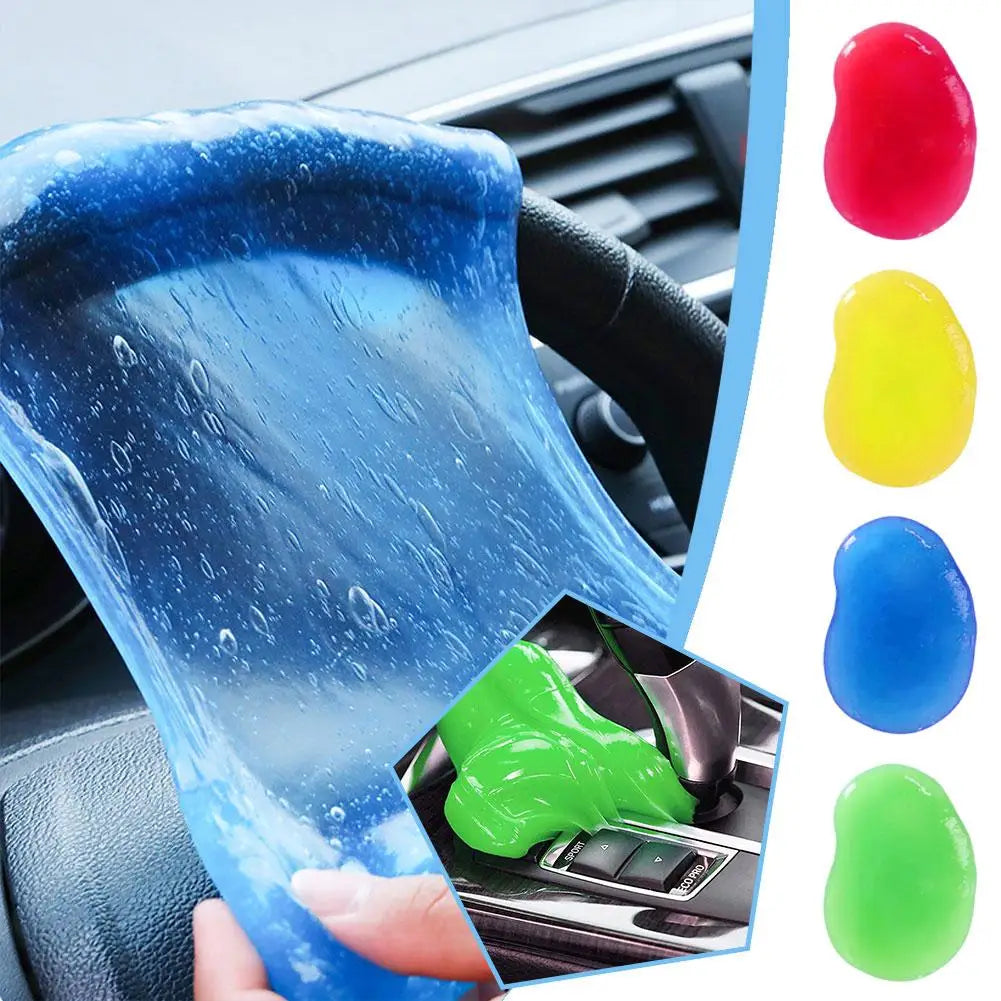 4-colours Car Cleaning Gel Reusable Keyboard Cleaner Vent Cleaner Slime Dust Dirt Removal Multiuse Air Gel Automobile Tool D3B4