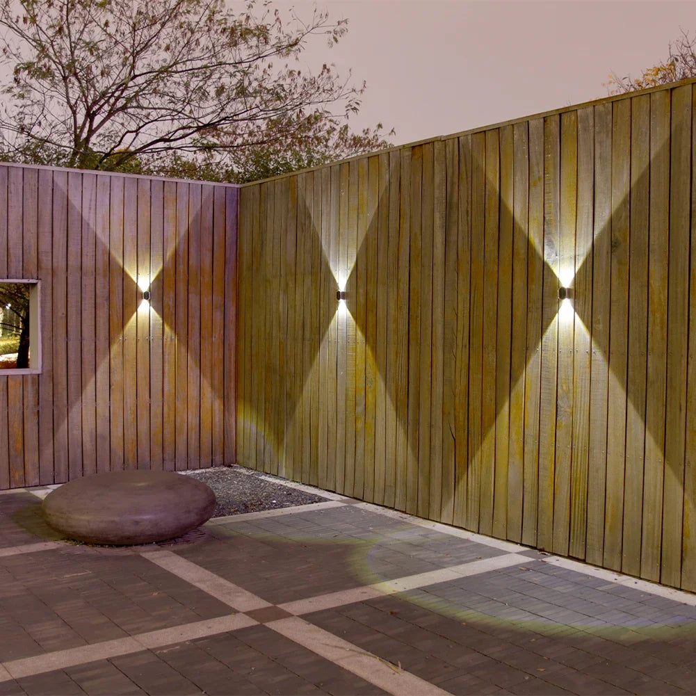 Solar LED Outdoor Lighting Plastic Wall Decorative Lamp Waterproof Sensory Switch Easy Installation Adjustable for Home Garden