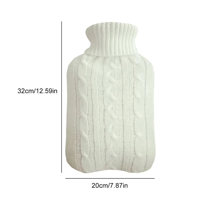 2L Hot Water Bottle Cover Rubber Hot Water Bags Winter Plush Hand & Feet Warmer Explosion-Proof Water Bottle Cover For Hot Water