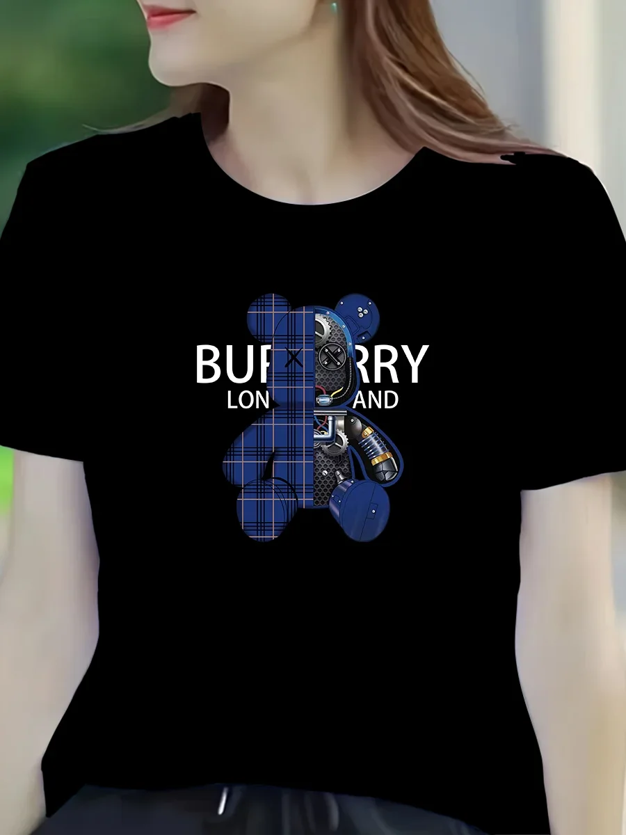 Summer women's casual T-shirt - Harajuku women's 21st-century designer style luxurious women's T-shirt - fashionable T-shirt