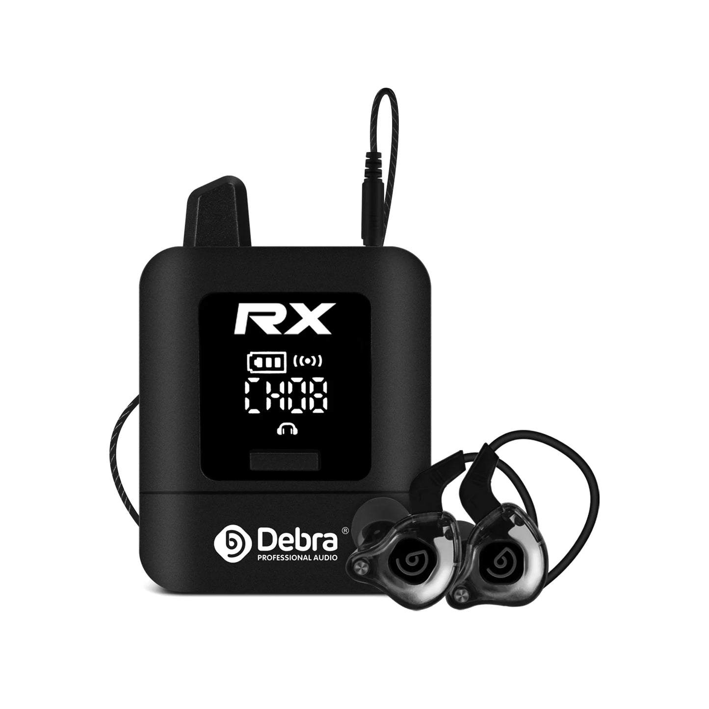 ST-mini Stereo UHF IEM Wireless In-Ear Monitor System Rechargeable for Audio Monitoring Recording Outdoor Performances