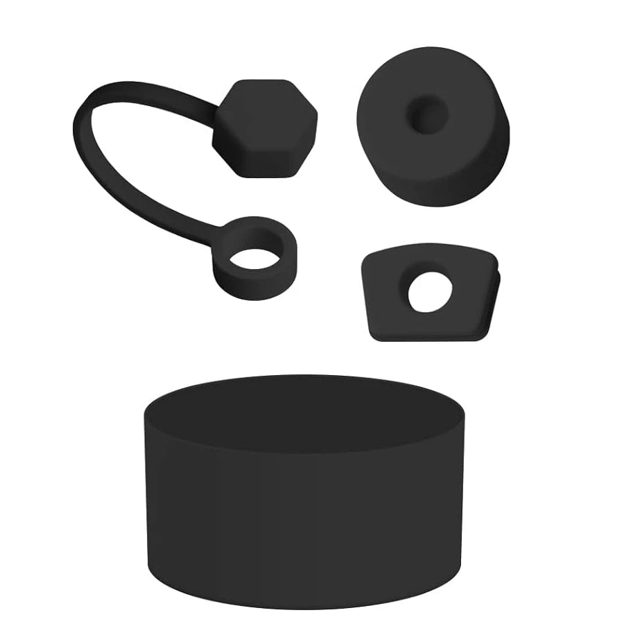 Tumbler Accessories Set for Stanley Cup 3Pcs Silicone Spill Proof Stopper 1Pcs Silicone Boot for 40oz & 30oz Tumbler 10 mm Straw