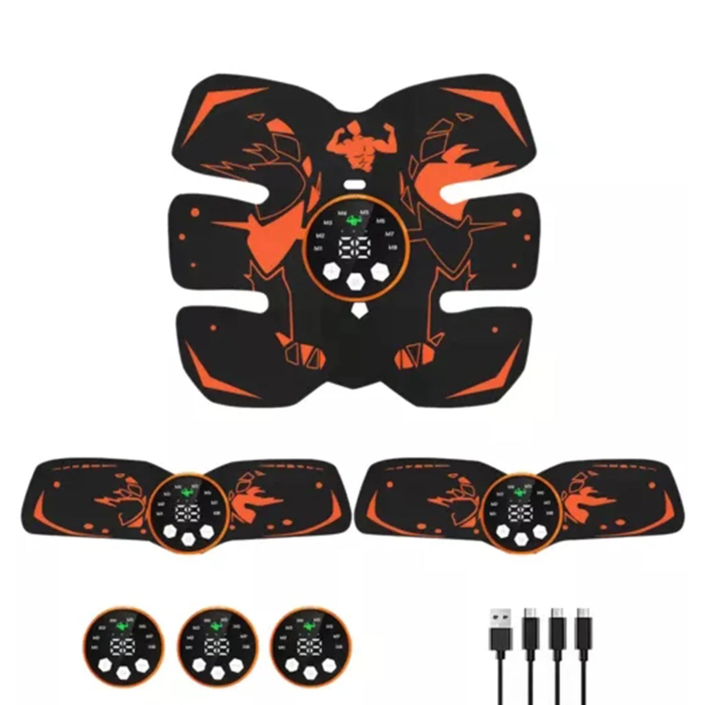 ABS Stimulator Electric ABS Muscle Stimulator Fitness Abdominal Rechargeable Wireless Muscle Toner 8 Modes 29 Levels Intensitys