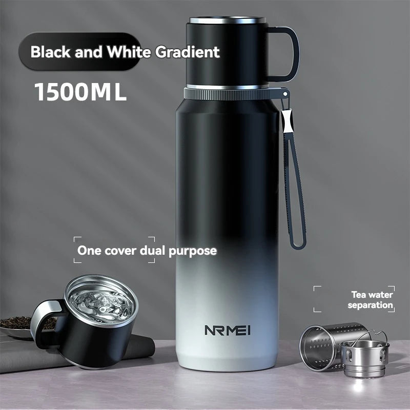 1.5L Thermos water bottle Stainless Steels Vacuum Flask Hot Coffee tea Water Heat Preservation Bottles Cold Tumbler drinkware