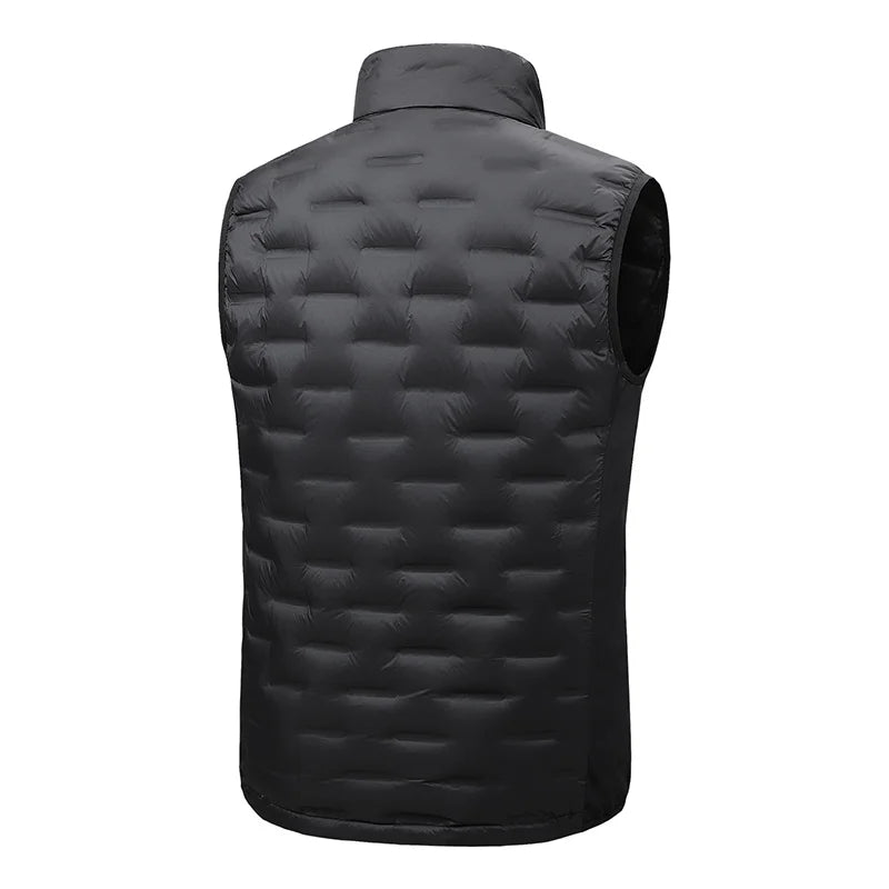 Winter Man White Duck Down Vest Men Waterproof Windproof Casual Sleeveless Vests Man Multi Pocket Warm Ultralight Waistcoat Coat