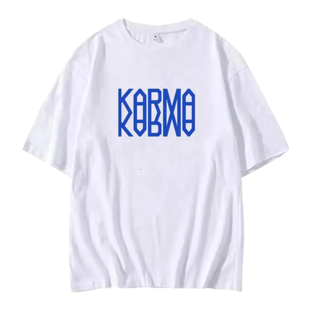 Kpop Straykids 2025 Fourth Album KARMA Kpop Fashion T-shirt Men's and Women's Casual Group Casual Cotton Short Sleeve Top