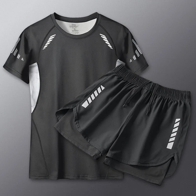 Summer Men's Two-Piece Suits Separates Swimsuit Set Anti Embarrassment Swimming Trunks Surfing Beach Wear Sports Clothes