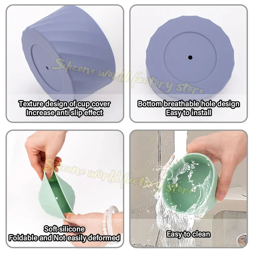 SW 40oz/30oz Silicone Cup Bottom Cover for Stanley Adventure Quencher Tumbler for IceFlow Flip Straw Water Bottle Sleeve 7.5/7CM