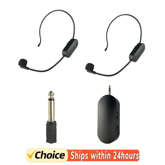 2.4G Head-mounted  Wireless Microphone Set For Bluetooth-compatible Audio Stage Performance Teaching Tour Amplification Device