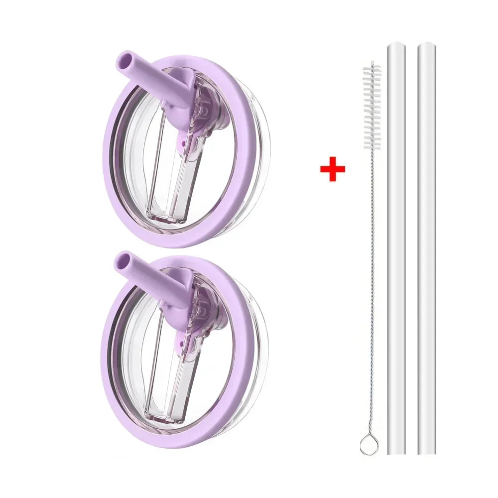 40oz Flip Straw Leak Proof Lid for Stanley H2.0 Quencher ProTour Tumbler Lid Replacement for Stanley Cup Accessories Straw Cover