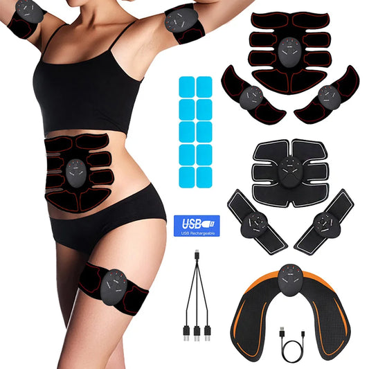Wireless EMS Muscle Stimulator Buttocks Hip Trainer Electric Abs Trainer USB Recharge Body Massager Weight Loss Fitness Shaping