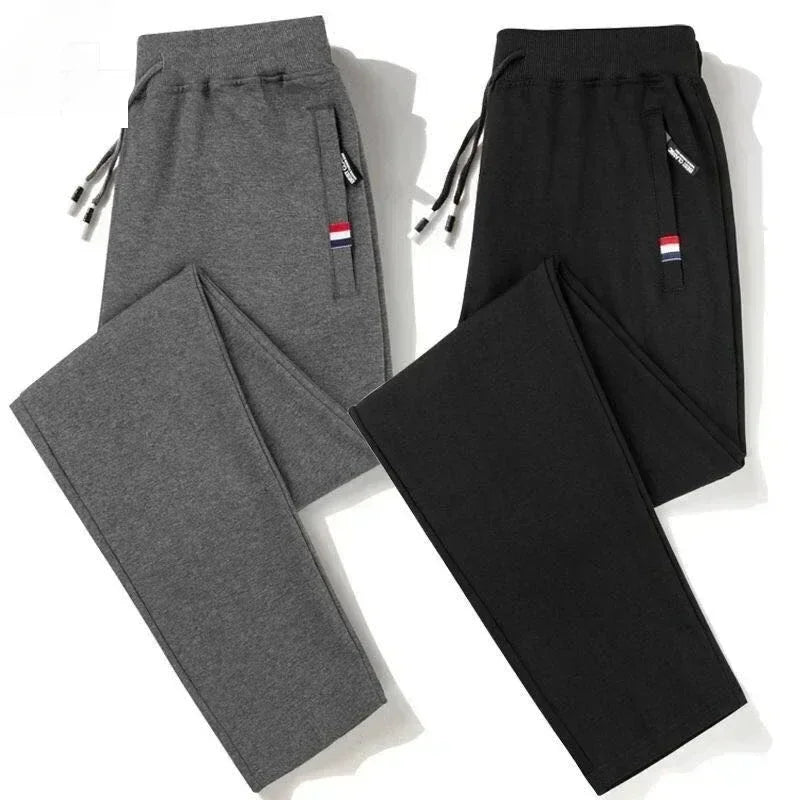 Spring Pants Men Fitness Sportswear Tracksuit Elastic Waist Sweatpants Cotton Trousers Loose Gyms Jogger Track Pants Mens M- 8XL