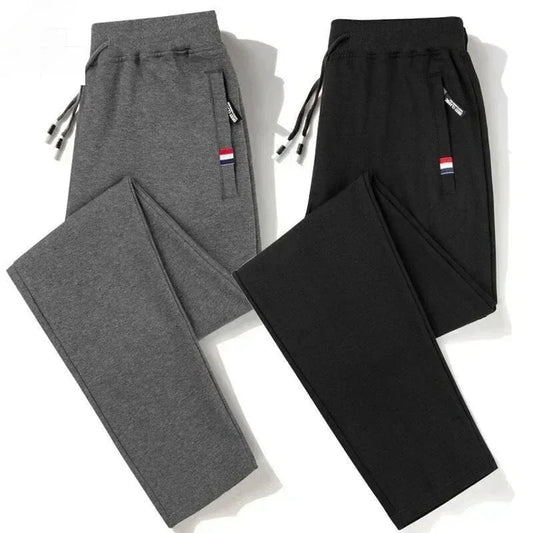 Spring Pants Men Fitness Sportswear Tracksuit Elastic Waist Sweatpants Cotton Trousers Loose Gyms Jogger Track Pants Mens M- 8XL