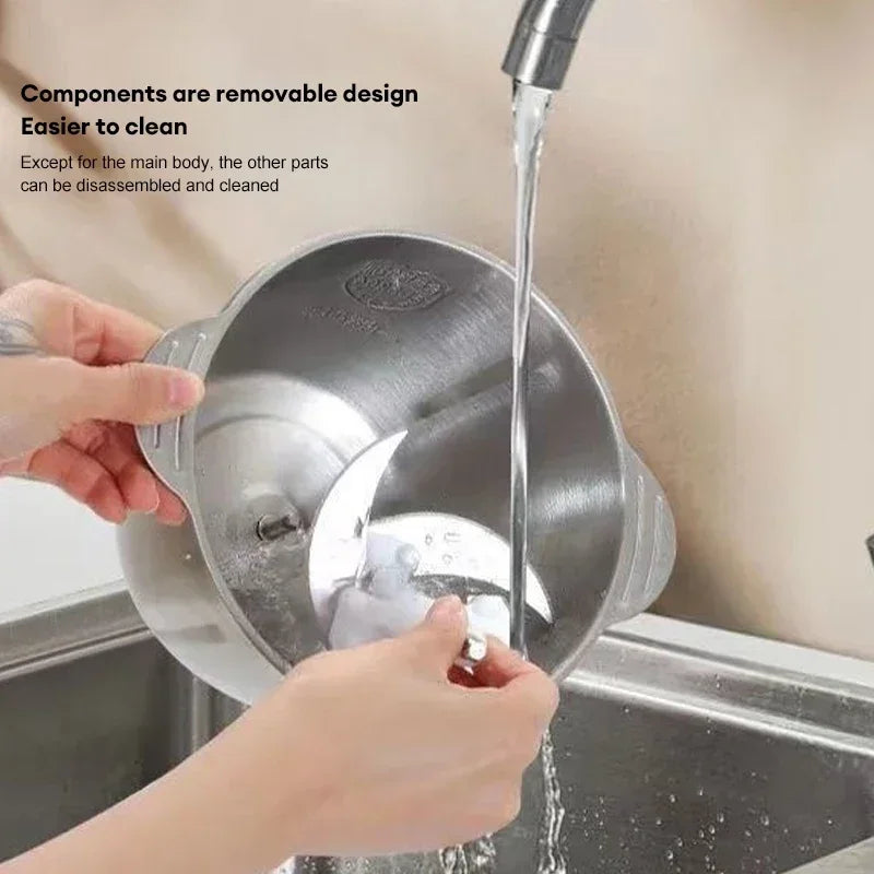 110V/220V Electric Meat Mincer Grinder 304 Stainless Steel 5L Food Processor Garlic Mud Maker Vegetable Food Chopper Meat Slicer