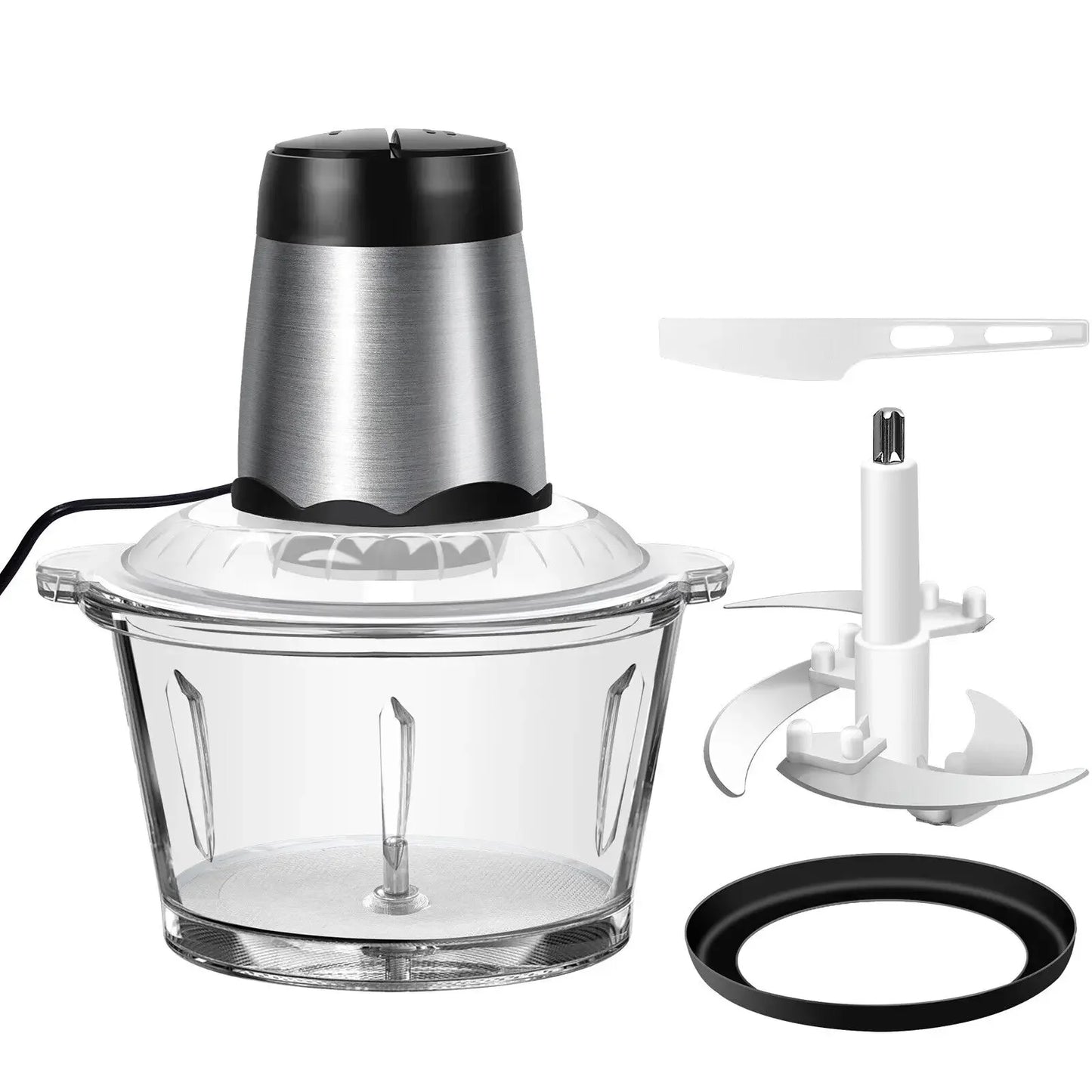 2L Electric Meat Grinder Food Chopper stainless-steel blades  Small Food Processor Removable Dicer 2 Speeds Meat Mincer