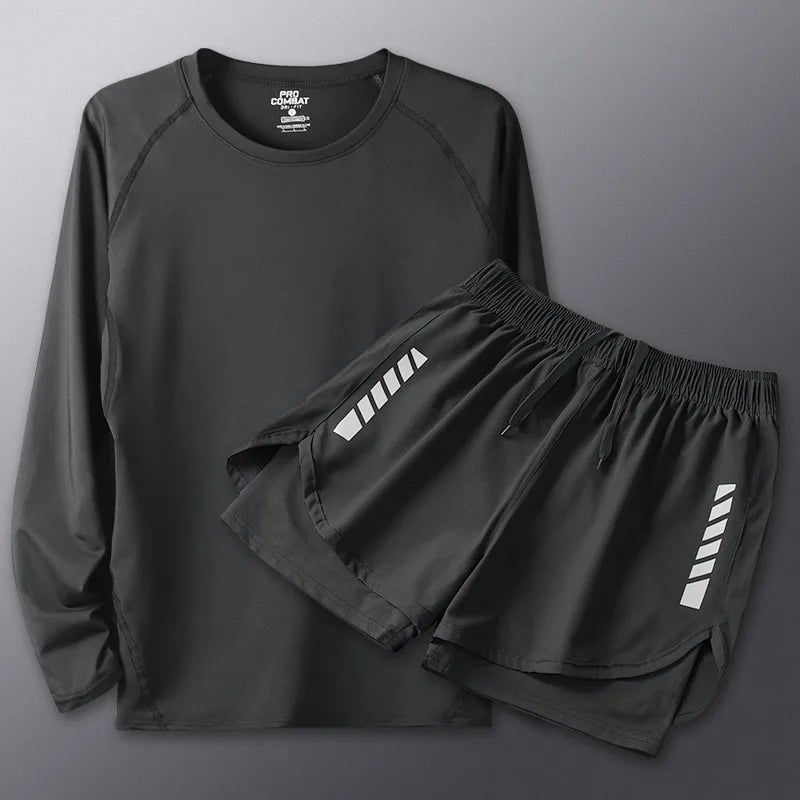 Summer Men's Two-Piece Suits Separates Swimsuit Set Anti Embarrassment Swimming Trunks Surfing Beach Wear Sports Clothes