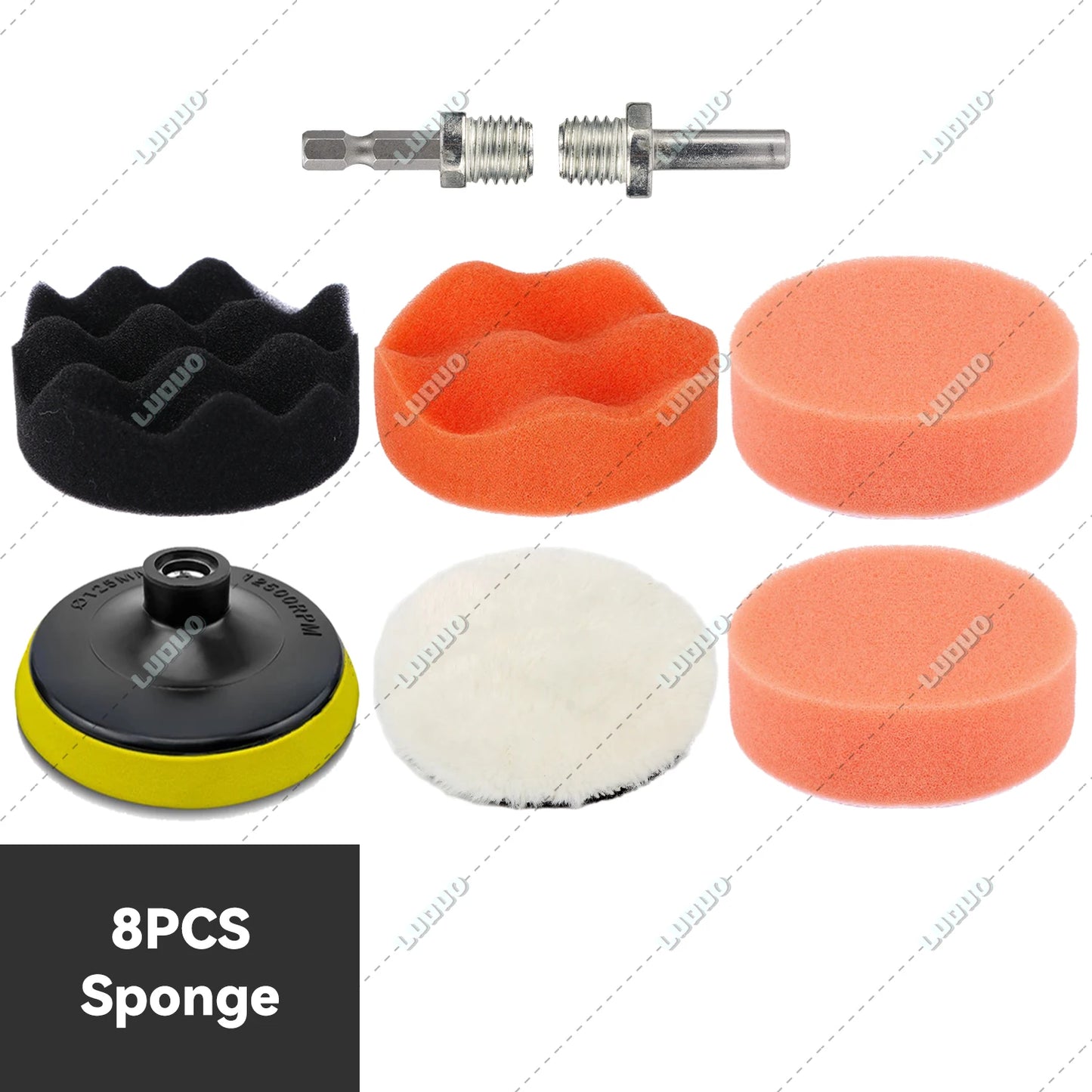 3/4/5/6 inch Car Detailing Polishing Buffing Sponge Wool Pad Headlight Restoration Sandpaper For Sanding Waxing Cleaning Washing
