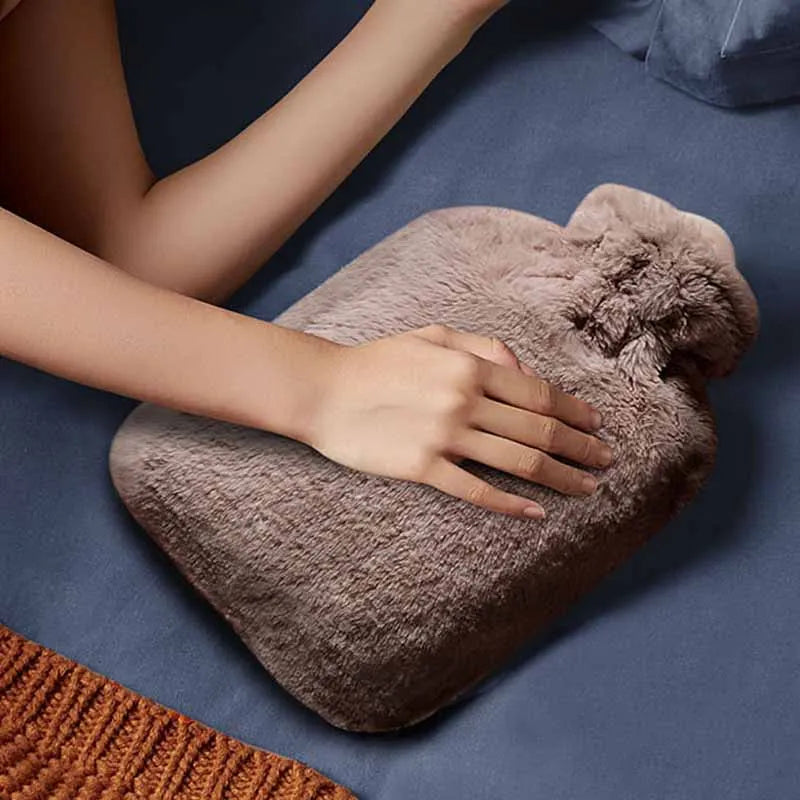 1000/2000ml Plush Hot Water Bag Removable Hot Water Bottles Reusable Hand Warmer  Girl Hot Compress Menstrual Cramps Pain Relief