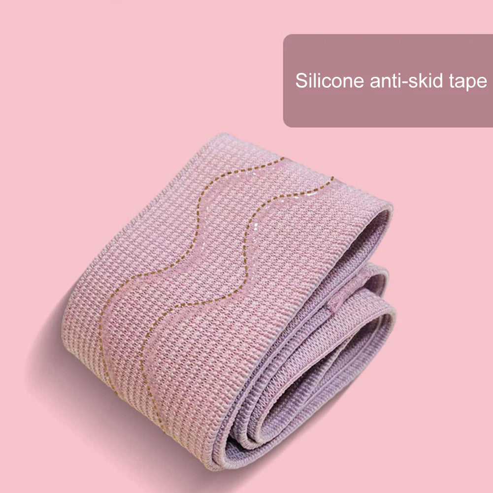 Hip Resistance Bands Anti-Slip Stretch Fitness Strips Portable Glute Thigh Elastic Bands for Home Workout