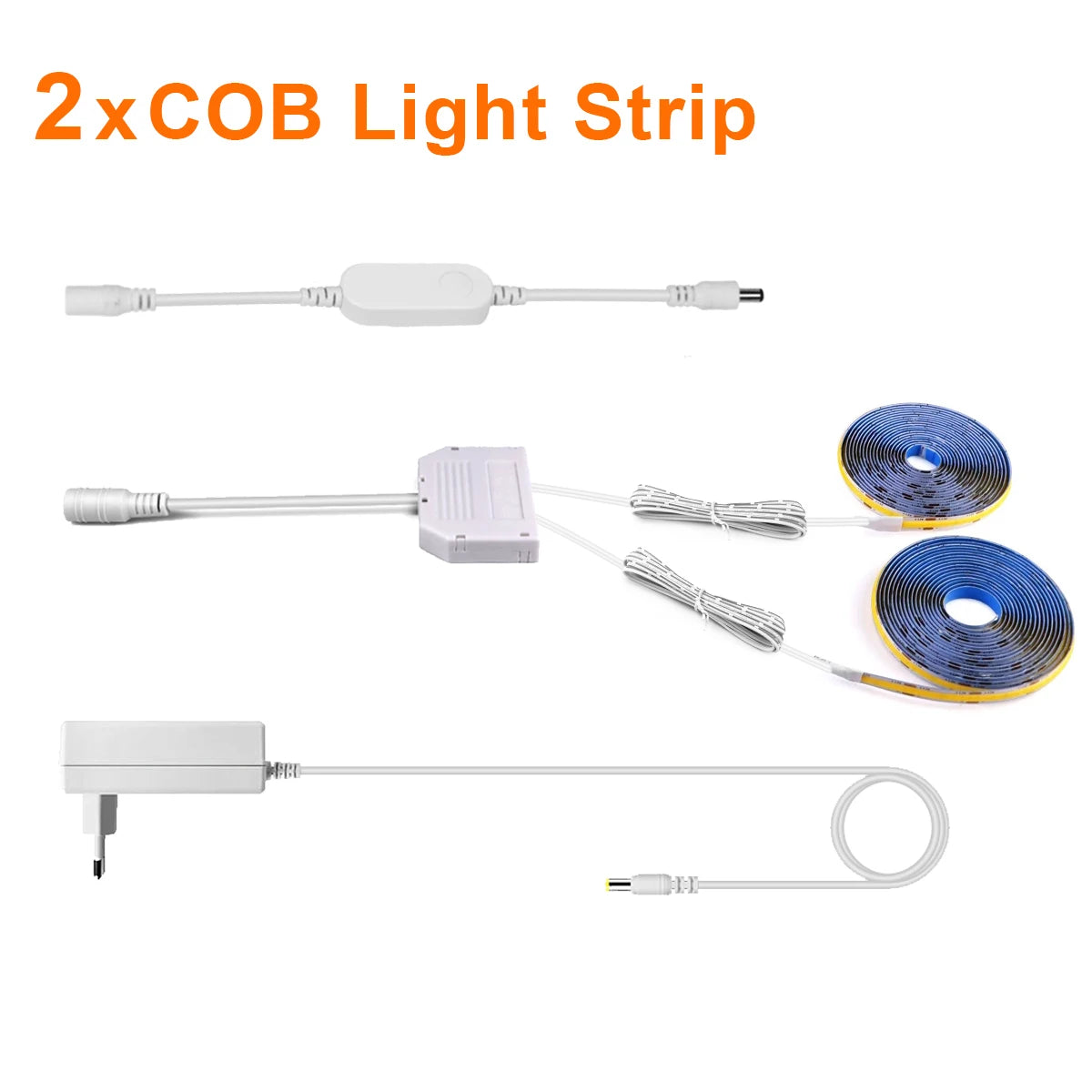 12V COB LED Strips Tape DIY Smart Closet Wardrobe Under Cabinet Light Ribbon With Tuya Smart Life WIFI Control LED Light Switch