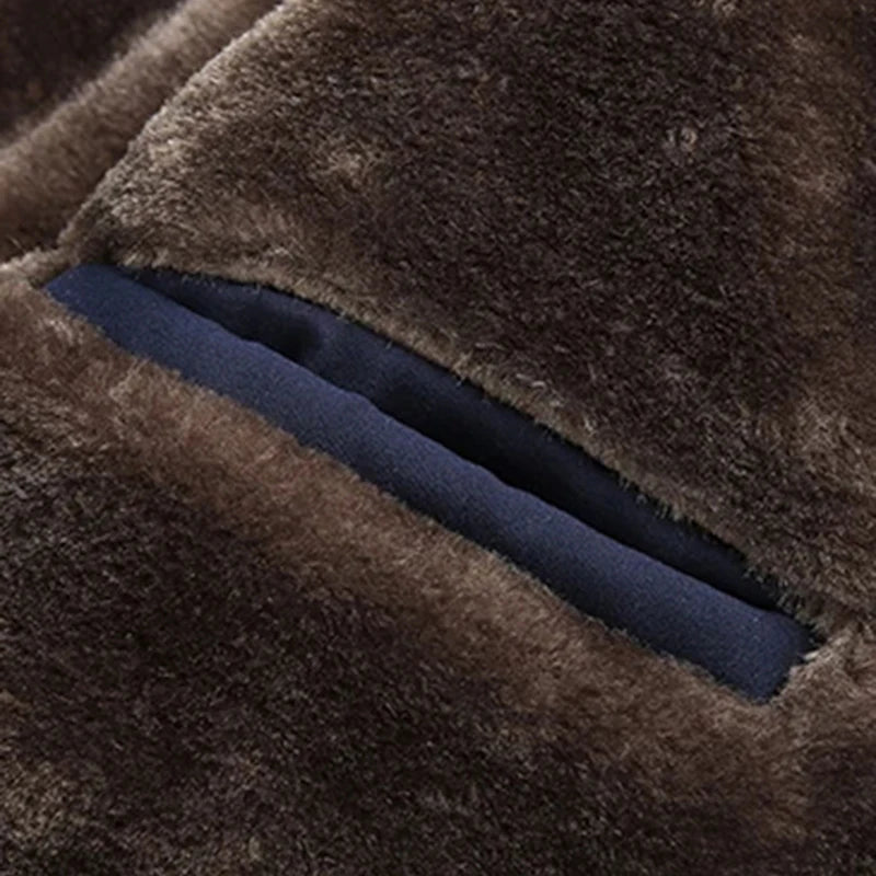 2024 New Men's Padded Cotton Clothing Fashion Casual Solid Color Windproof Lapel Long-Sleeved Jacket Street Beat Men's