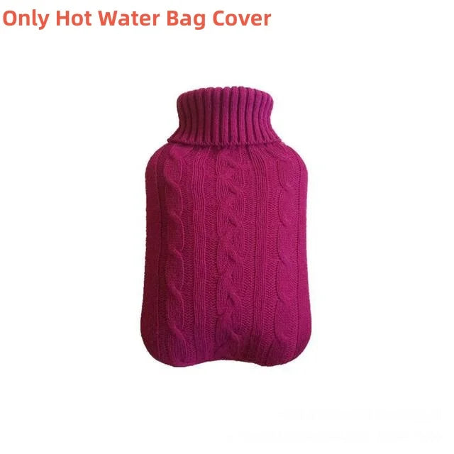 2L Hot Water Bottle Cover Rubber Hot Water Bags Winter Plush Hand & Feet Warmer Explosion-Proof Water Bottle Cover For Hot Water