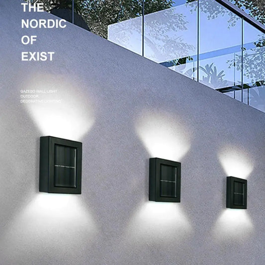 Solar Porch Light LED Waterproof Sconce Exterior Lamp Outdoor Villa Courtyard Patio Path Balcony Lighting Accessories