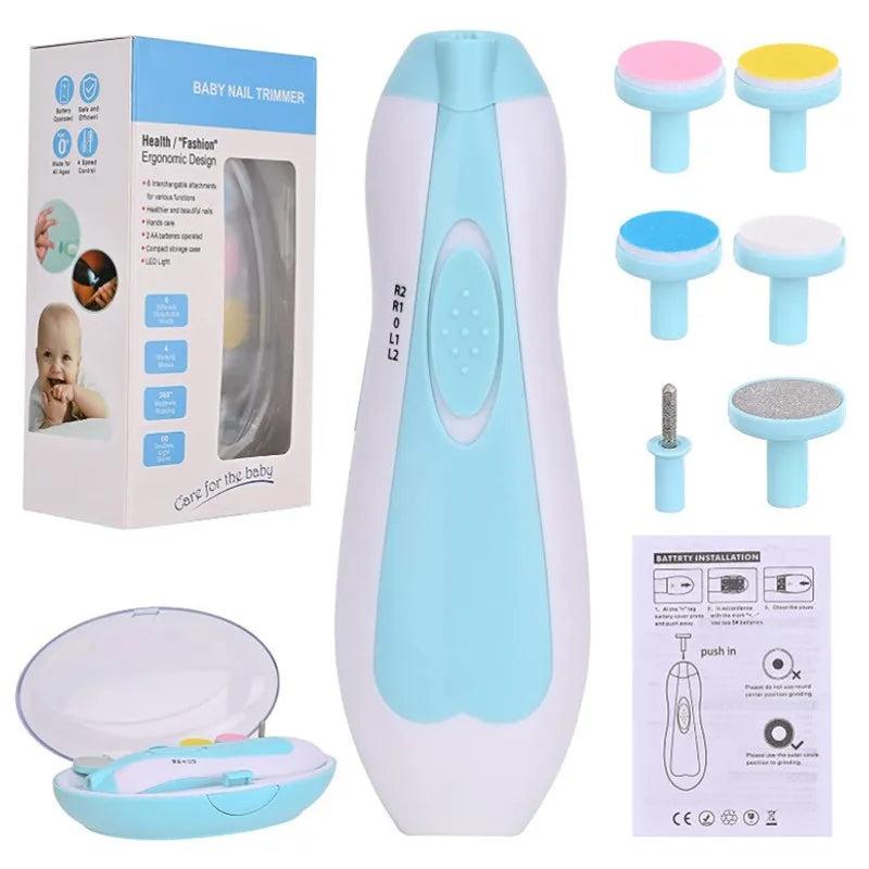Electric Baby Nail Trimmer Baby Items Kid Nail Polisher Tool Care Kit Easy To Trim Nail File Newborn Baby Accessories Newborn