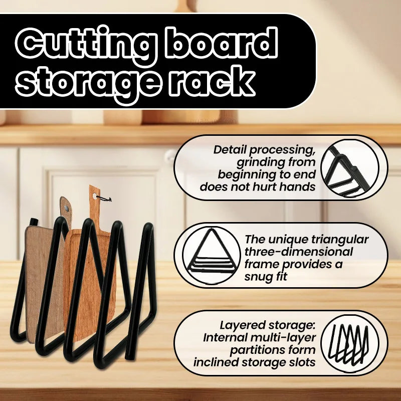 Home kitchen utensils metal chopping board storage rack - Chopping board rack modern and simple for home use storage racks
