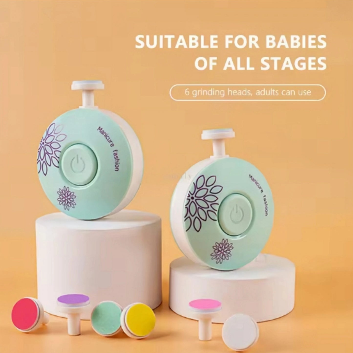 Baby Electric Nail Sharpener & Trimmer Care Kit with Replacement Heads Easy-to-Trim Care Kit Newborn Essentials