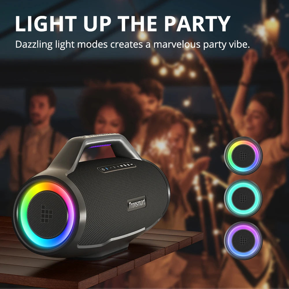 Tronsmart Bang Max Bluetooth Speaker 130W Speaker with 3 Way Sound System, Sync Up 100+ Speakers, APP Control, Guitar/Mic Input
