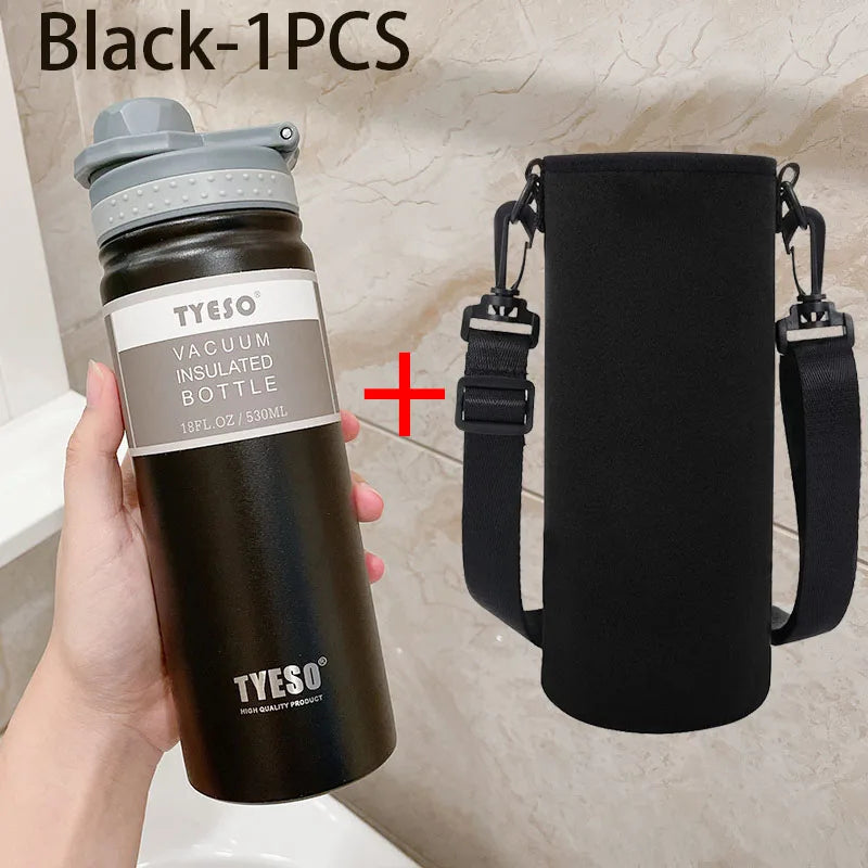 TYESO 530/750ML Thermos Bottle Stainless Steel Vacuum Flask Travel Cup Insulated Water Bottle Sport Thermal Mug Hot & Cold Mug