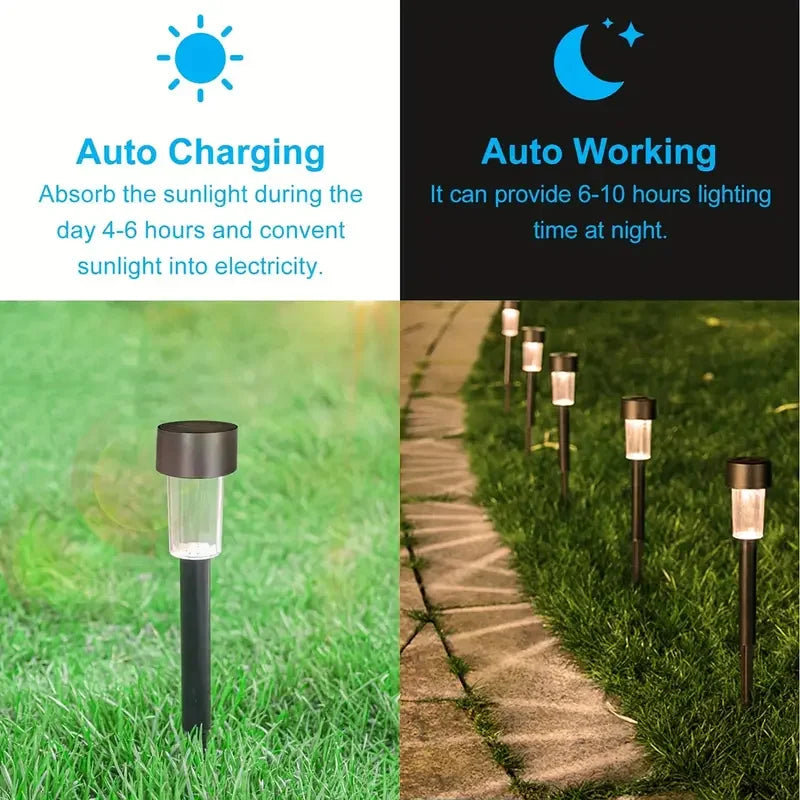 12 Pack solar powered small tube Light and light is suitable for courtyard garden lawndecoration landscape 20mah