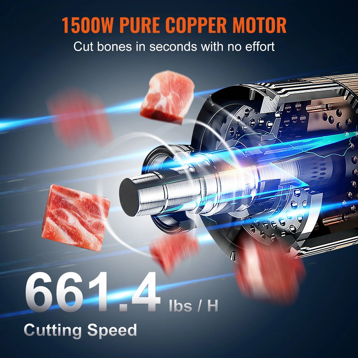 SucceBuy Electric Bone Cutting Sawing Machine Automatic Commercial Tabletop Stainless Steel Bandsaw Bone Cutter for Home Kitchen