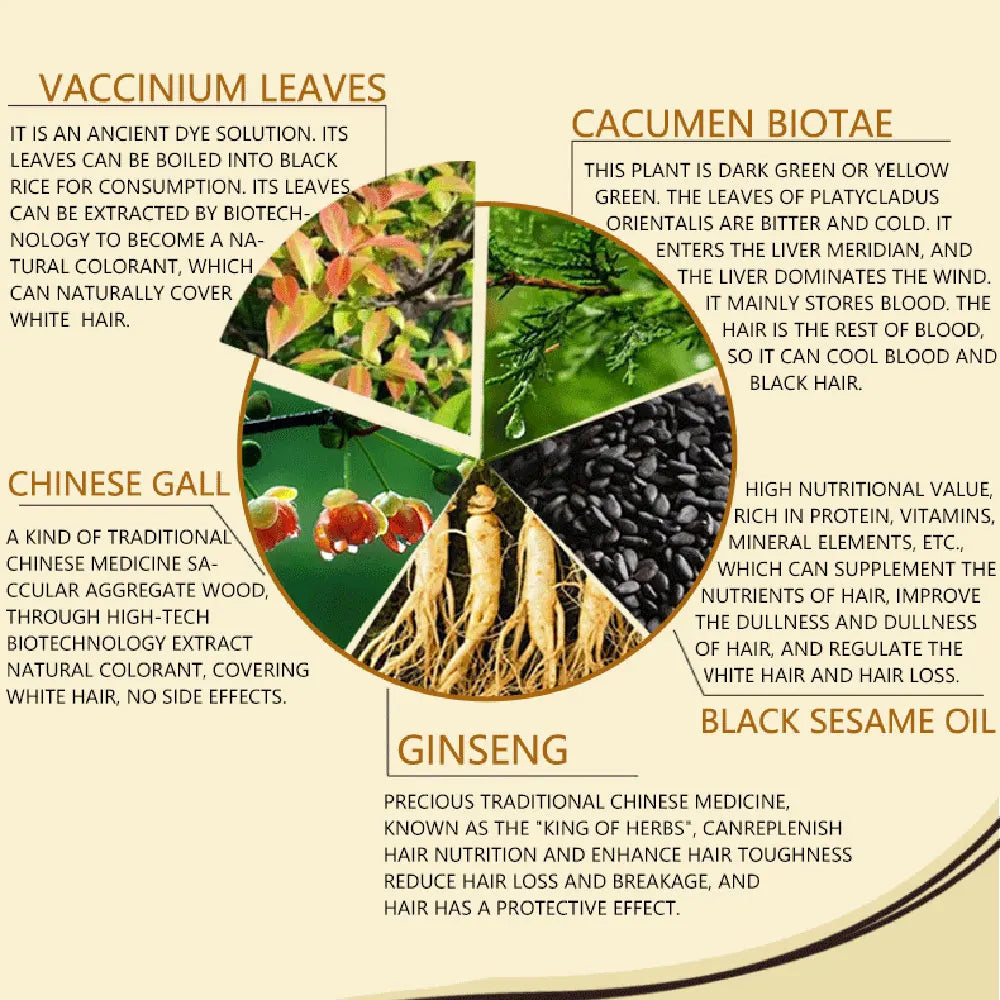 500ml Permanent Hair Shampoo Organic Natural Fast Hair Dye Plant Essence Hair Colorng Cream Cover Dye Shampoo For Women Men