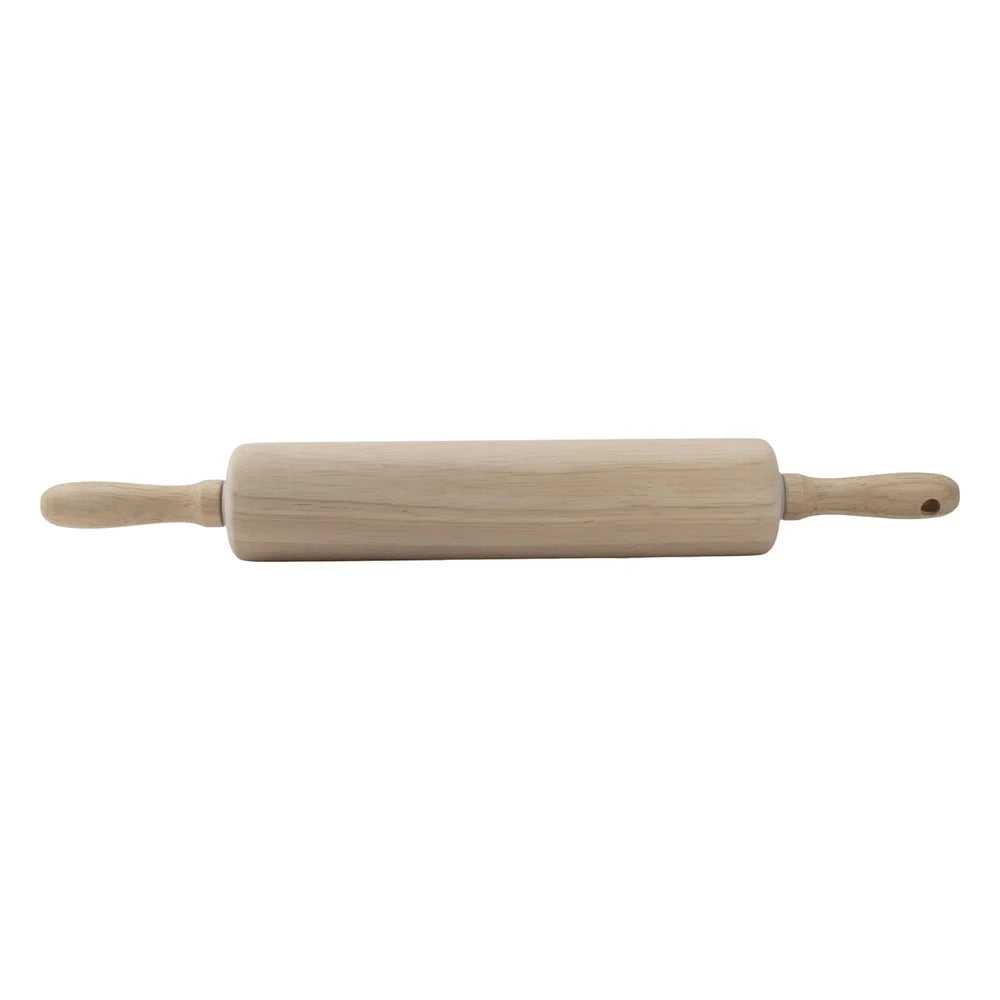 Wooden Dough Rolling Pin 10in Ergonomic Handles Smooth Rolling Plastic Bearings Kitchen Pastry Roller Durable Moisture Resistant