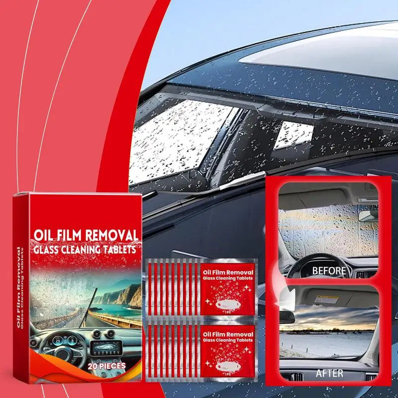 Wiper Fluid Tablets Solid Tablets Oil Film Cleaner Windshield Washer Windshield Washer Concentrated Effervescent Wiper Tablet