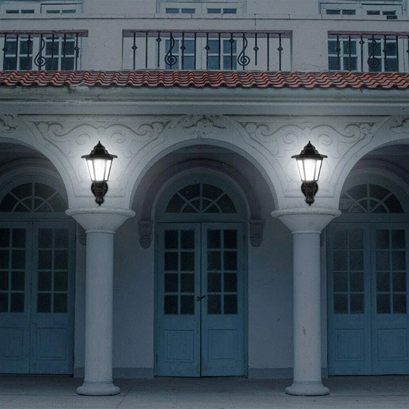 2/4Pcs Solar Wall Light Outdoor Solar Hexagonal Light Waterproof Solar Fence Light Auto On/Off Retro LED Wall Lamp for Garden