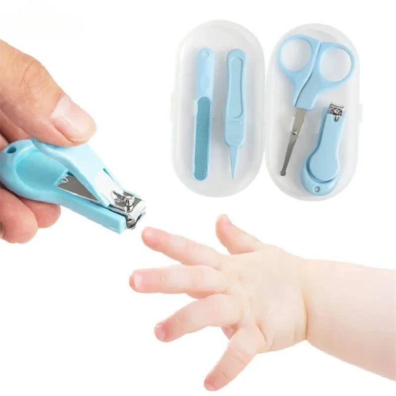 4pcs Nail Trimmer Baby NailsBaby Nail Clipper Set Children Kids Nail Cutter Scissors Files  Care Tools Baby Care Items